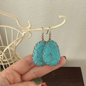 Anthropologie Turquoise Dangle Earrings